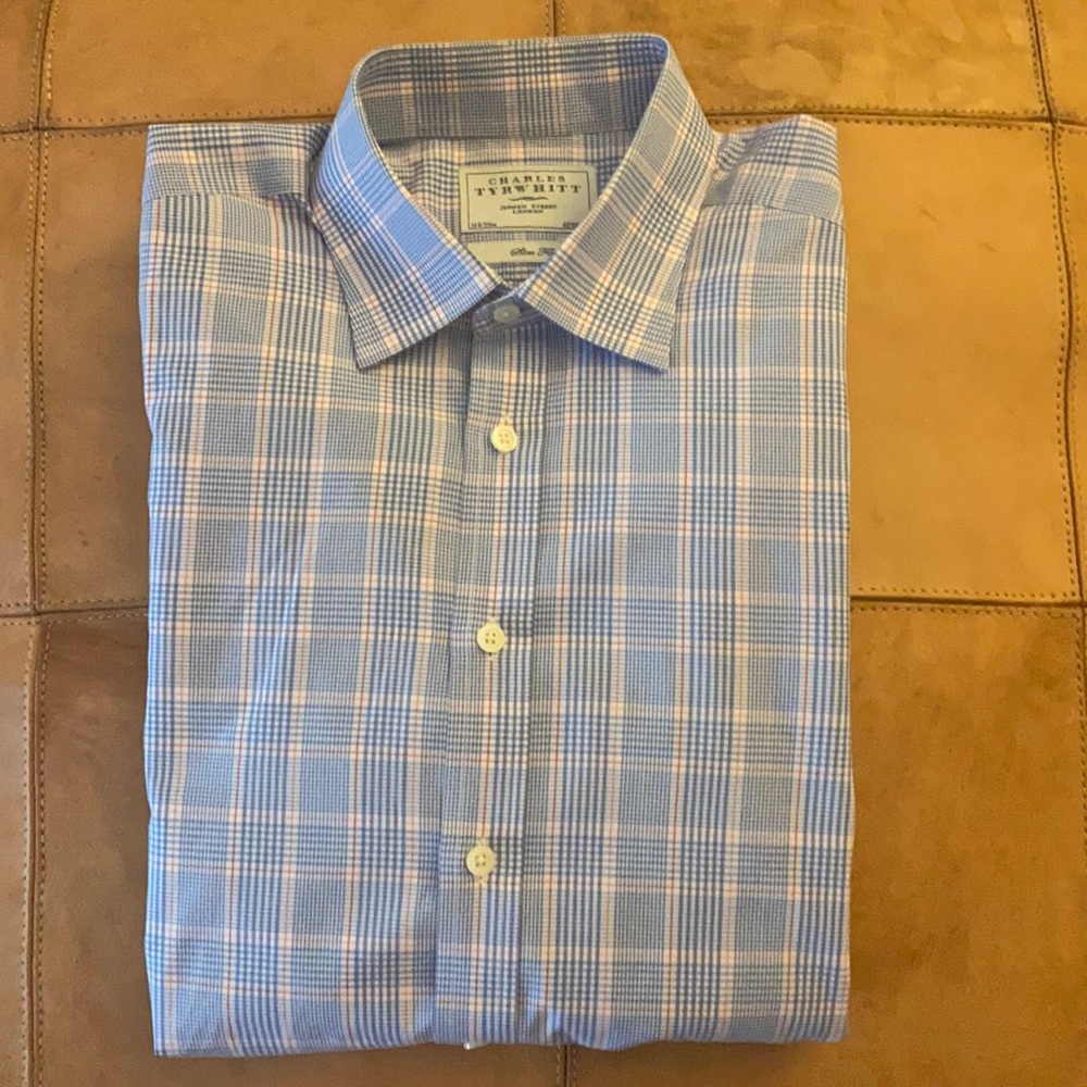 Men’s Charles Tyrwhitt Slim Fit Blue & Pink Shirt